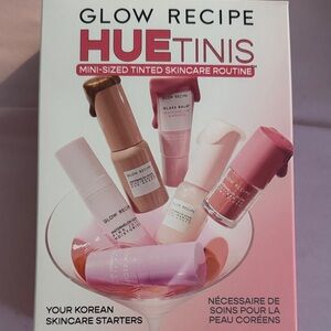 Glow recipe Huetinis mini sized tinted skincare routine set